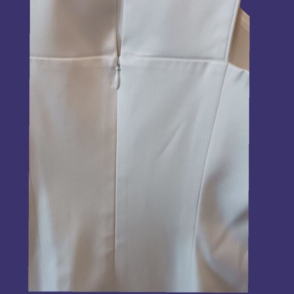 Laundry By Shelli Segal White Sleeveless Floral Lace Sheath Dress Size 0 - Picture 7 of 12